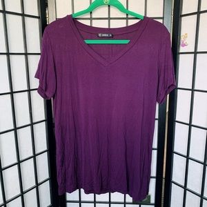 Purple Shein Vneck Shirt